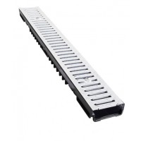 Low Profile Drainage Channel x 1m Galvanised Grate