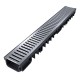 B125 Drainage Channel x 1m Stainless Steel Grate - Shallow
