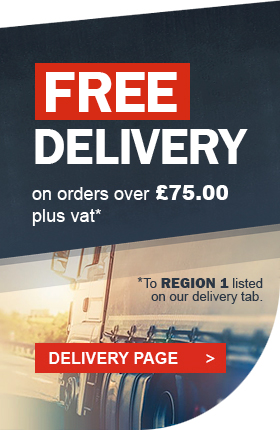 FREE DELIVERY on orders over £75 plus vat to Region 1 listed on our delivery tab.