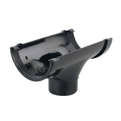 150mm Running Outlet to 110mm - Black | Plastics Express