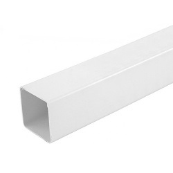 65mm Square Downpipe x 2.5m - White