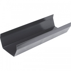 114mm Square Profile Gutter x 3m Anthracite Grey | Plastics Express