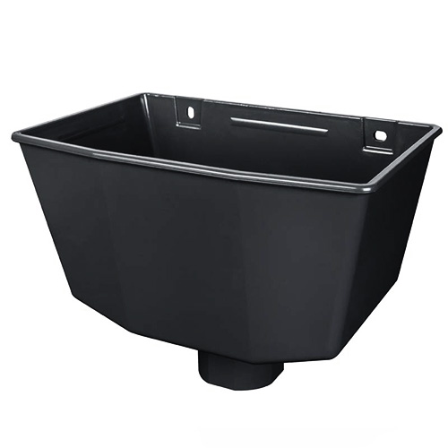 Standard Hopper Head For 68mm Round & 65mm Square Downpipe Black