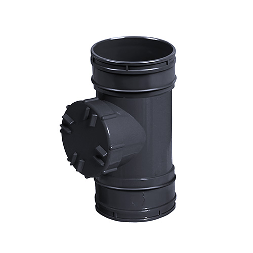 110mm Access Bend Pipe Double Socket Black Plastics Express