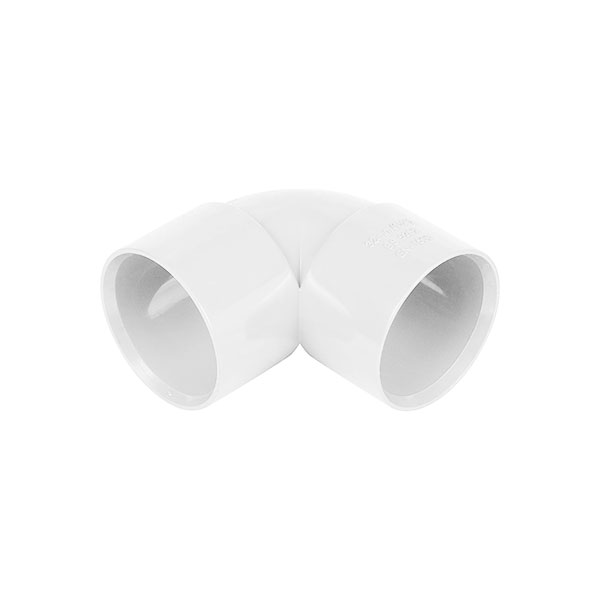 40mm White 90° Knuckle Bend Plastics Express