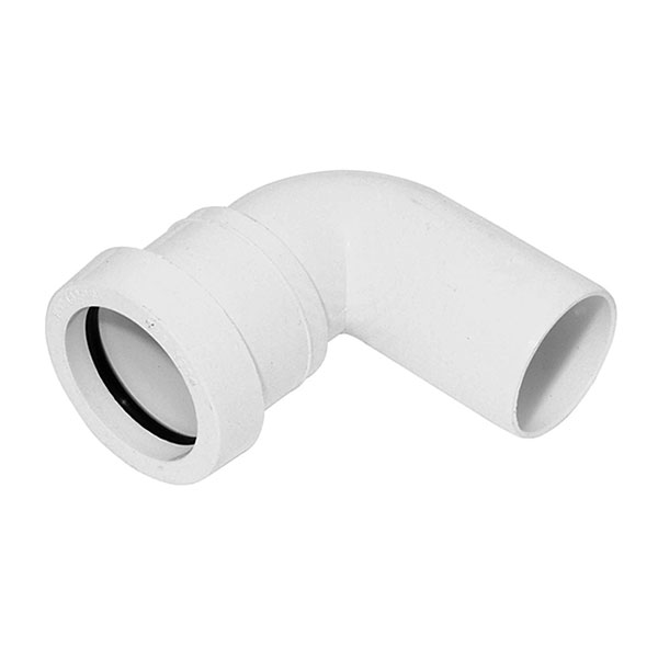40mm 90° White Conversion Bend Plastics Express