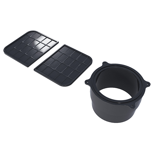 XDrain 130/120 2 x End Caps & 110mm Bottom Outlet Kit Plastics Express