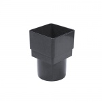 68mm Round to 65mm Square Downpipe Adaptor - Anthracite Grey